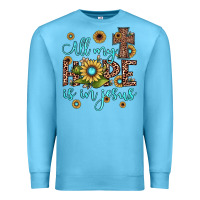 Ocean Blue all my hope is in jesus Premium Sweatshirt - JahusDesignShop