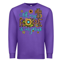 Purple all my hope is in jesus Premium Sweatshirt - JahusDesignShop