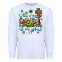 White all my hope is in jesus Premium Sweatshirt - JahusDesignShop