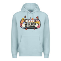 Blue Mist ask me about my pronouns Premium Hoodie - MaliasSmallBusiness