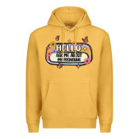 Mustard ask me about my pronouns Premium Hoodie - MaliasSmallBusiness
