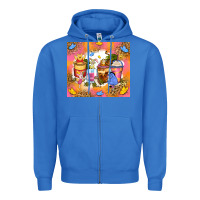True Royal cartoon characters coffee cups Zipper Hoodie - Zillion Design Studio