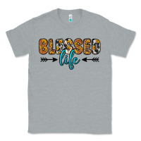 Heather Grey blessed life Classic Tee - Zillion Design Studio