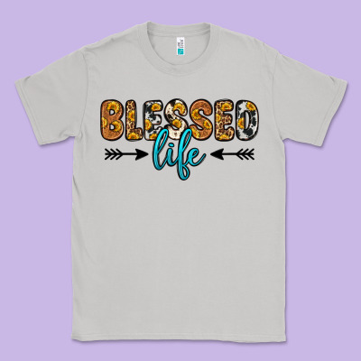 Blessed Life Classic Tee Designed By Zillion Design Studio