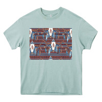 Arona Bull Skull Pattern Heavy Core Tee - CowhideDigitalArt