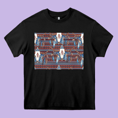 Bull Skull Pattern Heavy Core Tee Designed By Cowhidedigitalart