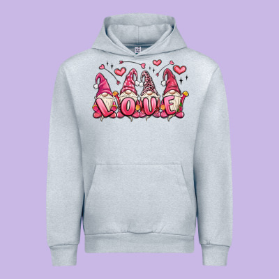 Love Gnomes Valentine's Day Urban Hoodie Designed By Maliassmallbusiness