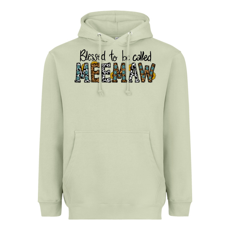 Blessed Meemaw Heavyweight Hoodie by CowhideDigitalArt | Teevron