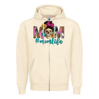 Sandshell mom life with skull Zipper Hoodie - texasbilliewilder