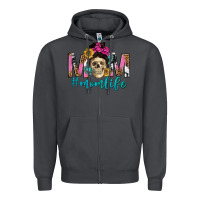 Smoke mom life with skull Zipper Hoodie - texasbilliewilder