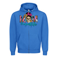 True Royal mom life with skull Zipper Hoodie - texasbilliewilder