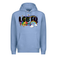 Colony Blue lgbtq  friendly Premium Hoodie - MaliasSmallBusiness
