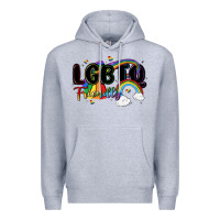 Heather Grey lgbtq  friendly Premium Hoodie - MaliasSmallBusiness