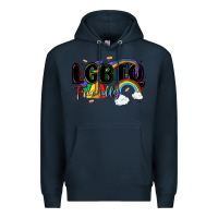 Navy lgbtq  friendly Premium Hoodie - MaliasSmallBusiness