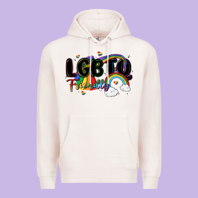 Lgbtq  Friendly Premium Hoodie Designed By Maliassmallbusiness