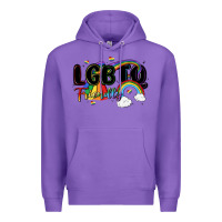 Purple lgbtq  friendly Premium Hoodie - MaliasSmallBusiness