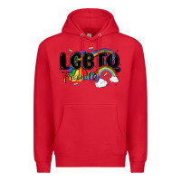 Red lgbtq  friendly Premium Hoodie - MaliasSmallBusiness