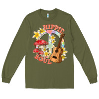 Army Green hippie soul with peace Long Sleeve Tee - texasbilliewilder