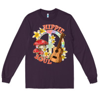 Plum hippie soul with peace Long Sleeve Tee - texasbilliewilder