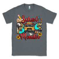 Charcoal Heather school bus monitor Classic Tee - texasbilliewilder