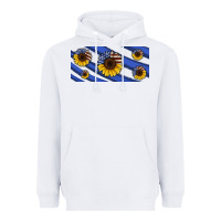 White american flag sunflowers 16oz libbey cup Heavyweight Hoodie - HRA Design Shop