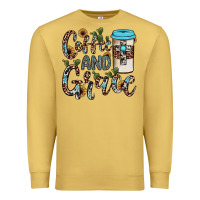 Antique Gold coffee and grace Premium Sweatshirt - JahusDesignShop