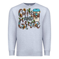 Heather Grey coffee and grace Premium Sweatshirt - JahusDesignShop