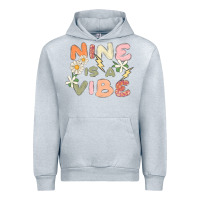 Heather Grey nine is a vibe Urban Hoodie - MaliasSmallBusiness