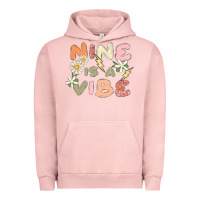 Pigment Salmon nine is a vibe Urban Hoodie - MaliasSmallBusiness