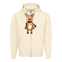 Sandshell cute reindeer Zipper Hoodie - RanaPortraitStore