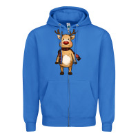 True Royal cute reindeer Zipper Hoodie - RanaPortraitStore