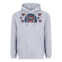 Heather Grey american flag rainbow 16oz libbey cup Heavyweight Hoodie - HRA Design Shop