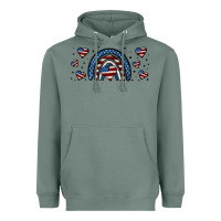 Sage american flag rainbow 16oz libbey cup Heavyweight Hoodie - HRA Design Shop