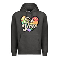 Charcoal Heather be you Premium Hoodie - MaliasSmallBusiness