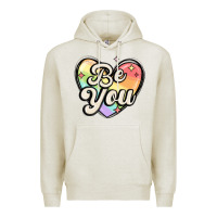 Oatmeal Heather be you Premium Hoodie - MaliasSmallBusiness