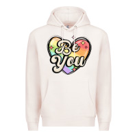 Pale Pink be you Premium Hoodie - MaliasSmallBusiness