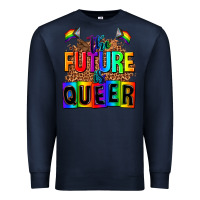 Navy the fuuture is queer Premium Sweatshirt - AdoDesignShop