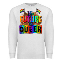 Oatmeal Heather the fuuture is queer Premium Sweatshirt - AdoDesignShop