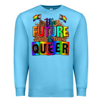 Ocean Blue the fuuture is queer Premium Sweatshirt - AdoDesignShop