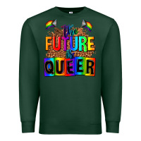 Sports Green the fuuture is queer Premium Sweatshirt - AdoDesignShop