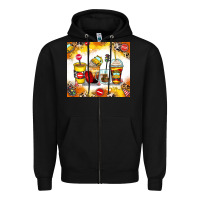 Black bus driver coffee cups Zipper Hoodie - Zillion Design Studio