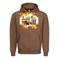 Chestnut bus driver coffee cups Zipper Hoodie - Zillion Design Studio