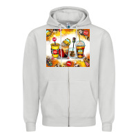 Dove Grey bus driver coffee cups Zipper Hoodie - Zillion Design Studio
