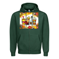 Sports Green bus driver coffee cups Zipper Hoodie - Zillion Design Studio