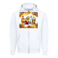 White bus driver coffee cups Zipper Hoodie - Zillion Design Studio