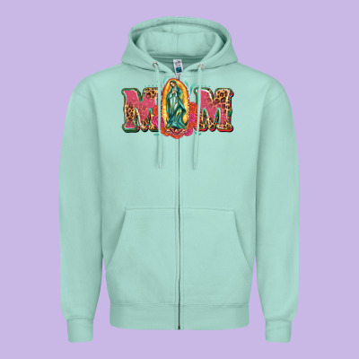 Mom Mexica Zipper Hoodie Designed By Texasbilliewilder