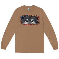 Toasted Coconut Wolf eyes american flag Long Sleeve Tee - RanaPortraitStore