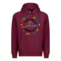 Burgundy gay pride Premium Hoodie - MaliasSmallBusiness