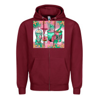 Burgundy respiratory therapist coffee cups Zipper Hoodie - Zillion Design Studio