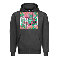 Charcoal Heather respiratory therapist coffee cups Zipper Hoodie - Zillion Design Studio